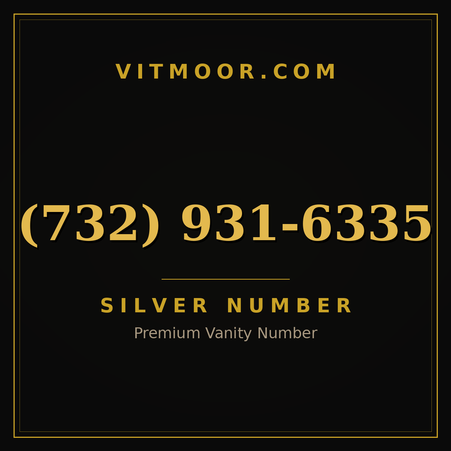 VITMOOR Silver premium number (732) 931-6335