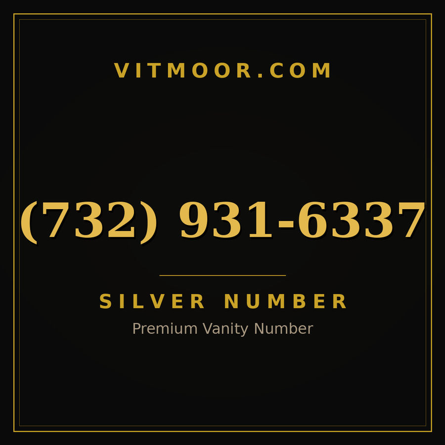 VITMOOR Silver premium number (732) 931-6337