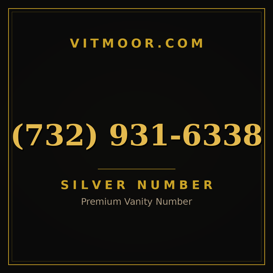 VITMOOR Silver premium number (732) 931-6338