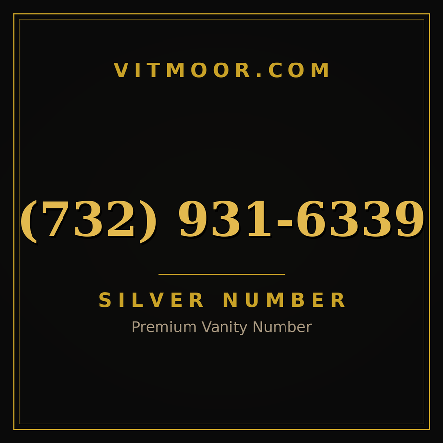 VITMOOR Silver premium number (732) 931-6339