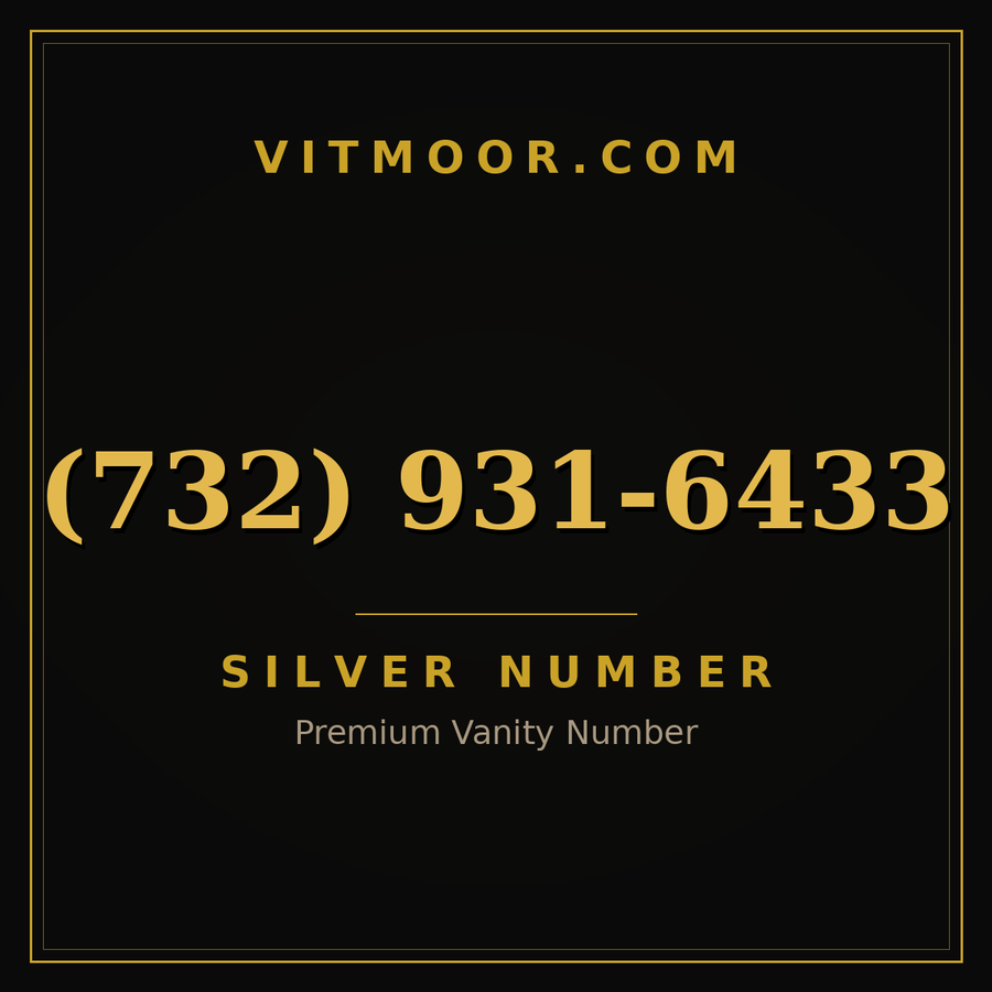 VITMOOR Silver premium number (732) 931-6433