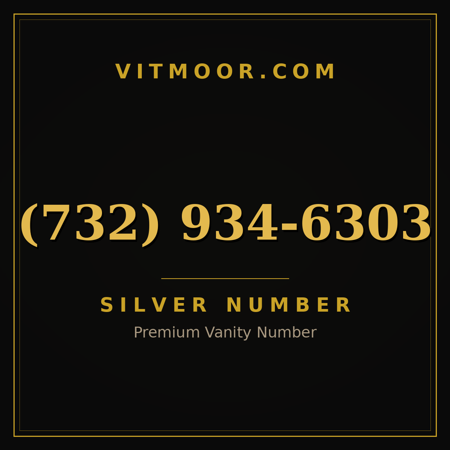 VITMOOR Silver premium number (732) 934-6303