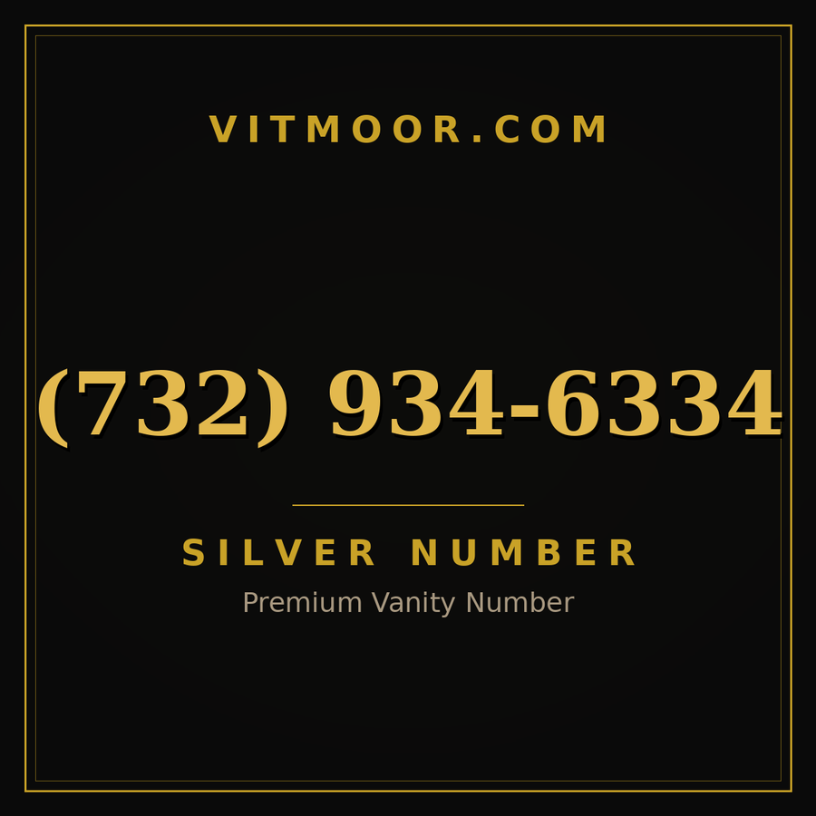 VITMOOR Silver premium number (732) 934-6334