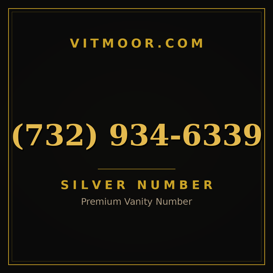 VITMOOR Silver premium number (732) 934-6339