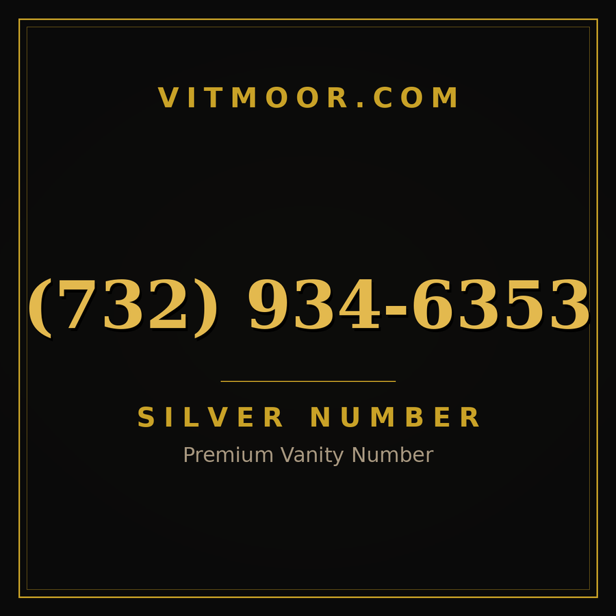 VITMOOR Silver premium number (732) 934-6353