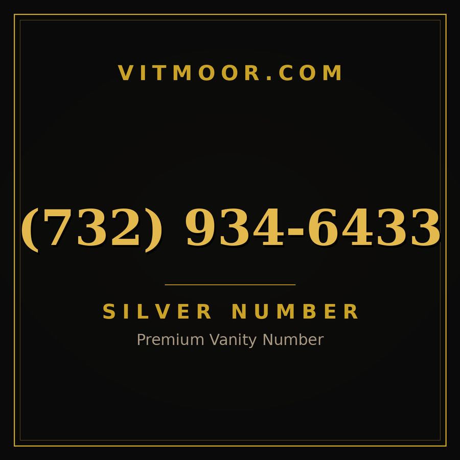 VITMOOR Silver premium number (732) 934-6433