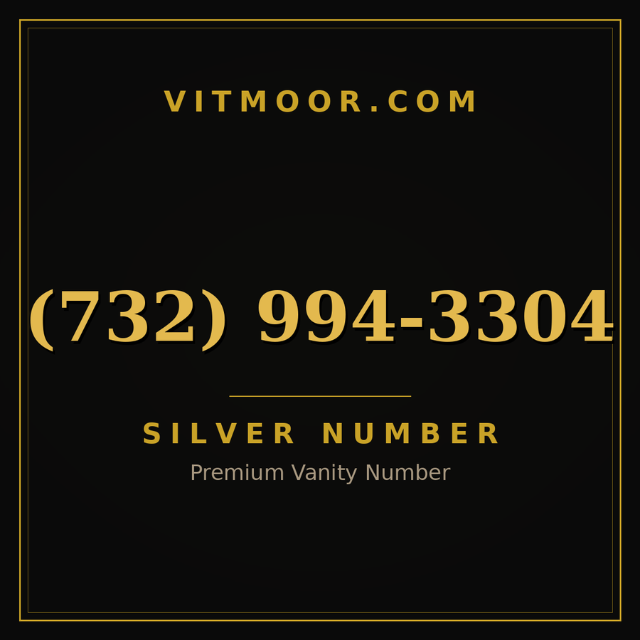 VITMOOR Silver premium number (732) 994-3304