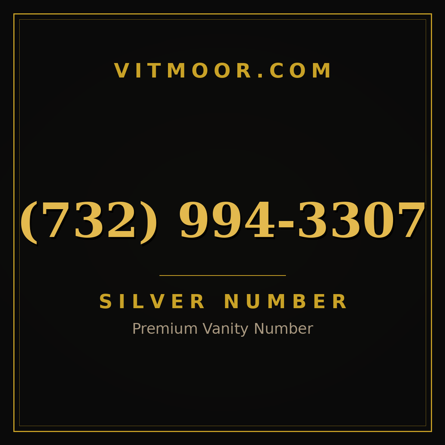 VITMOOR Silver premium number (732) 994-3307