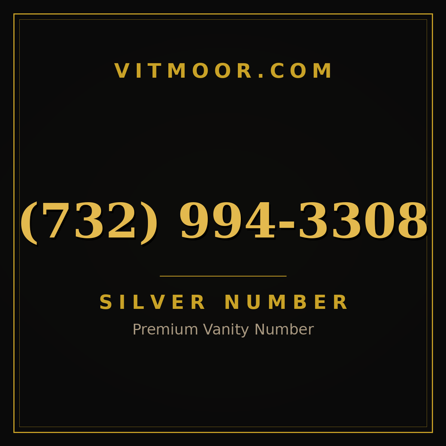 VITMOOR Silver premium number (732) 994-3308
