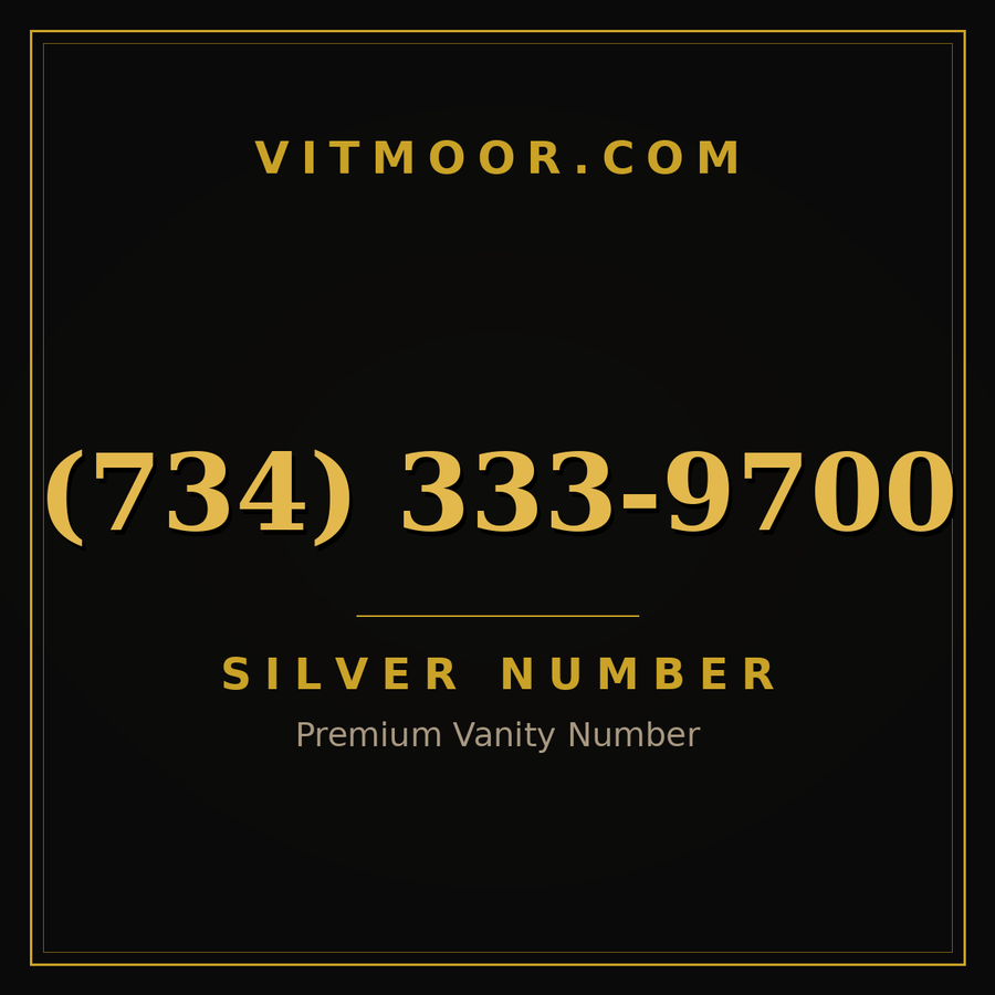 VITMOOR Silver premium number (734) 333-9700