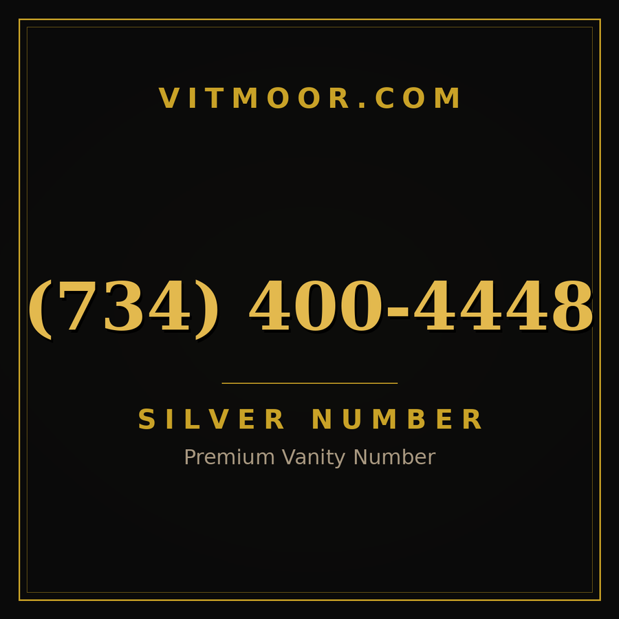 VITMOOR Silver premium number (734) 400-4448