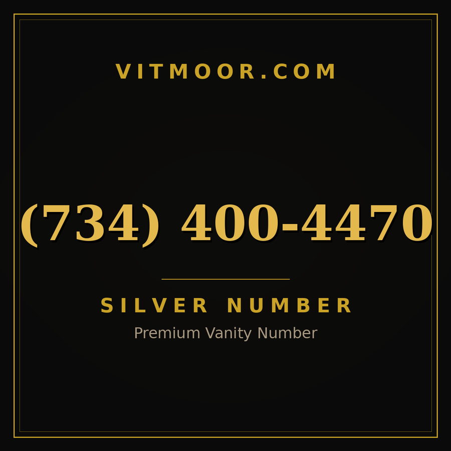VITMOOR Silver premium number (734) 400-4470