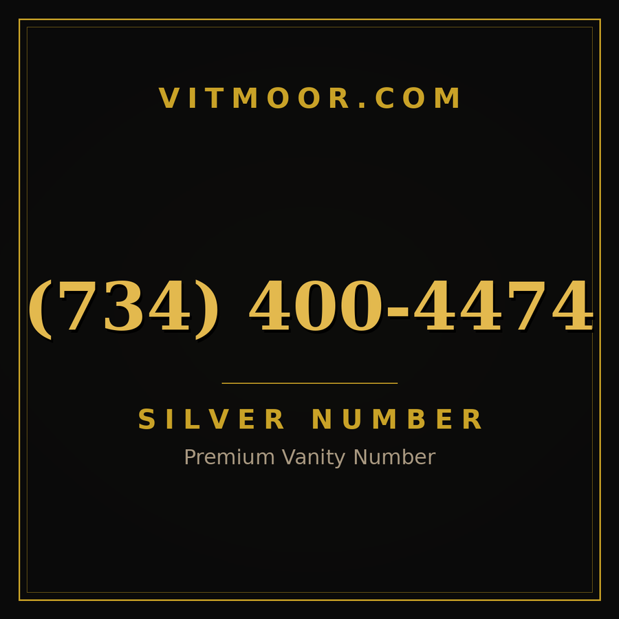 VITMOOR Silver premium number (734) 400-4474