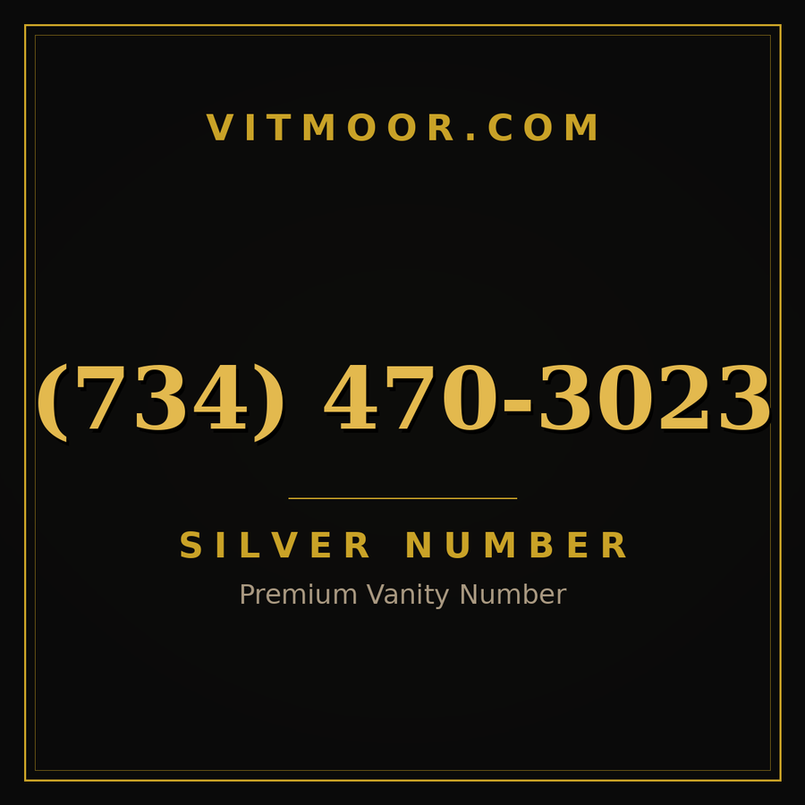 VITMOOR Silver premium number (734) 470-3023
