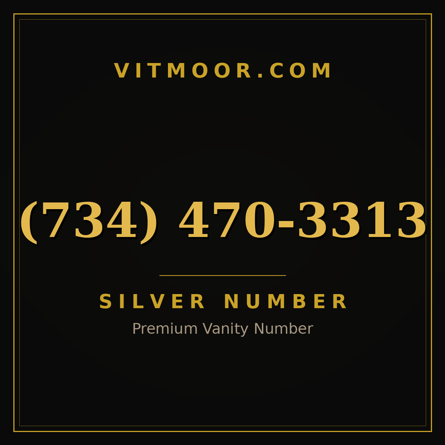 VITMOOR Silver premium number (734) 470-3313
