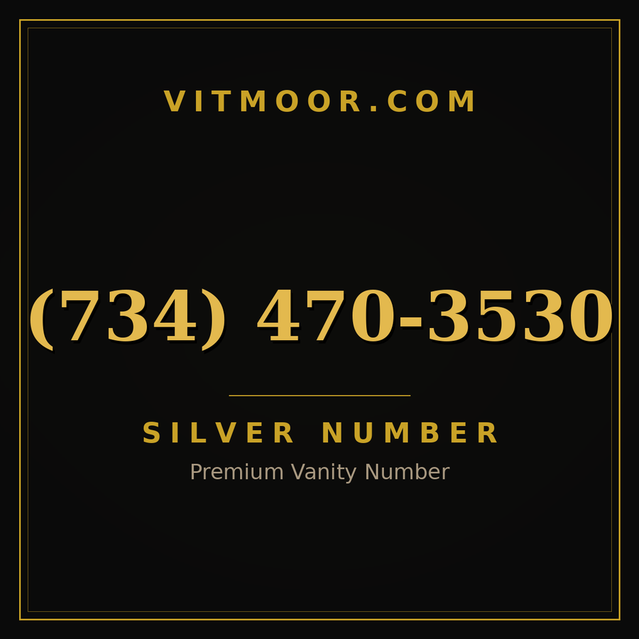 VITMOOR Silver premium number (734) 470-3530
