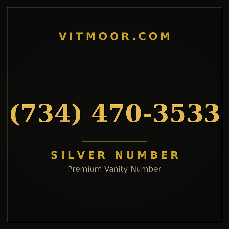 VITMOOR Silver premium number (734) 470-3533