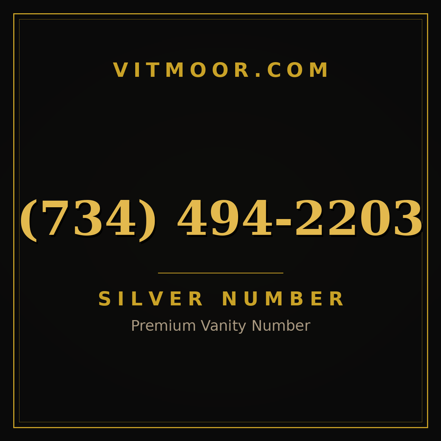 VITMOOR Silver premium number (734) 494-2203