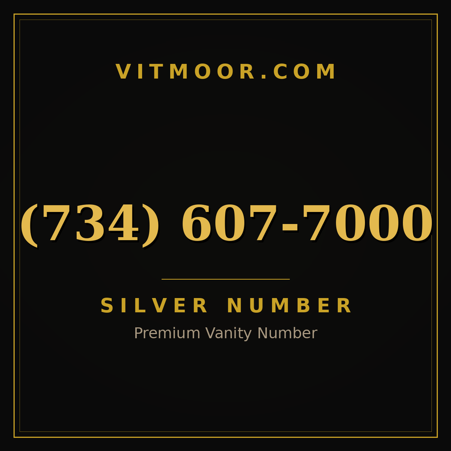 VITMOOR Silver premium number (734) 607-7000