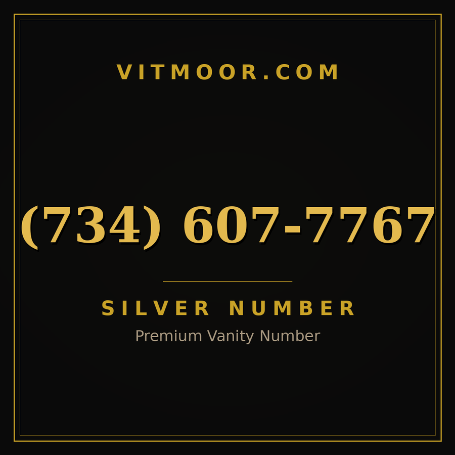 VITMOOR Silver premium number (734) 607-7767