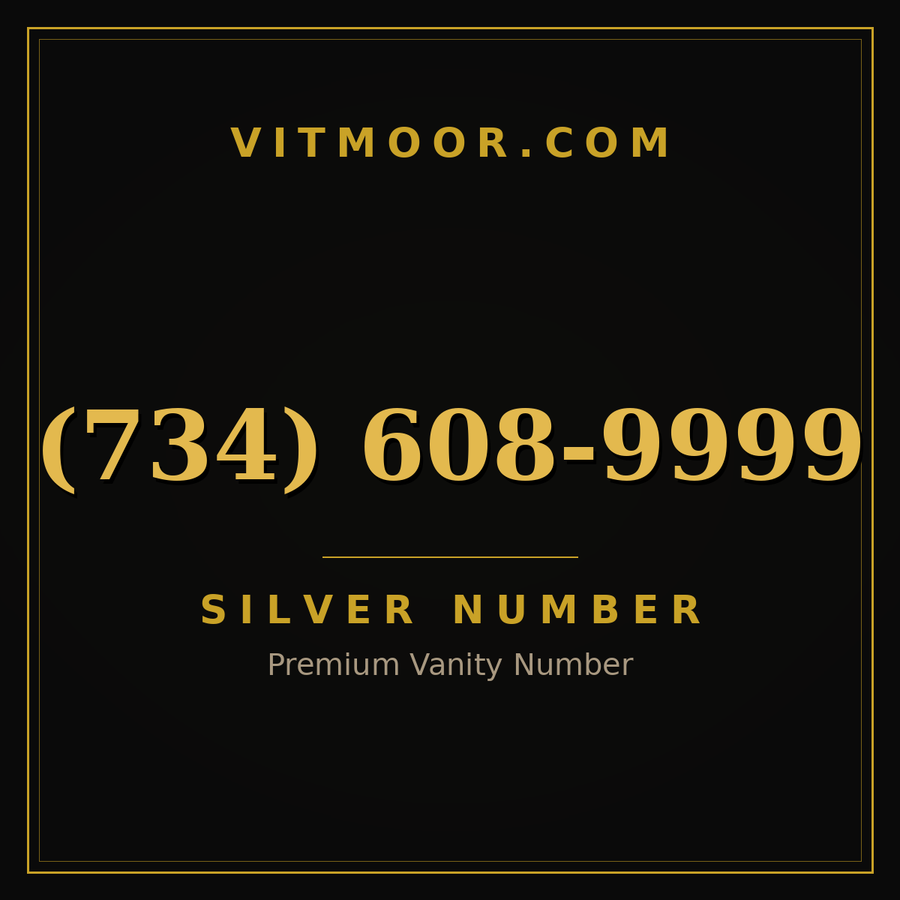 VITMOOR Silver premium number (734) 608-9999