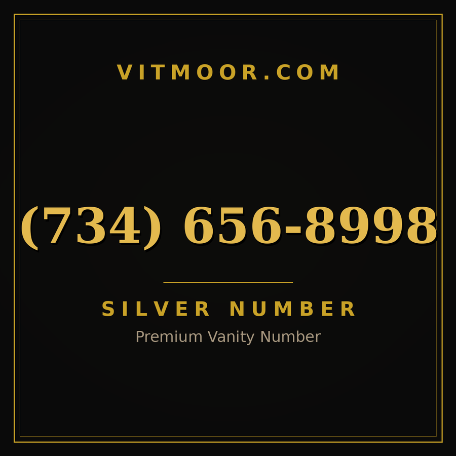 VITMOOR Silver premium number (734) 656-8998