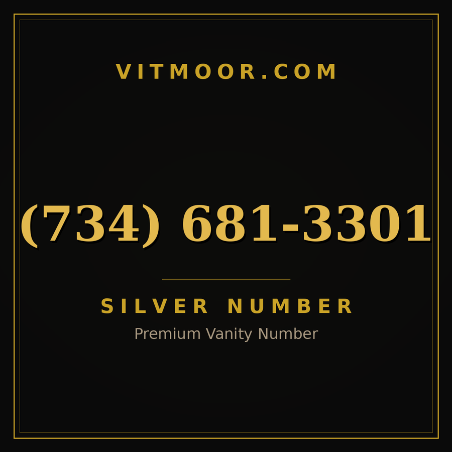 VITMOOR Silver premium number (734) 681-3301
