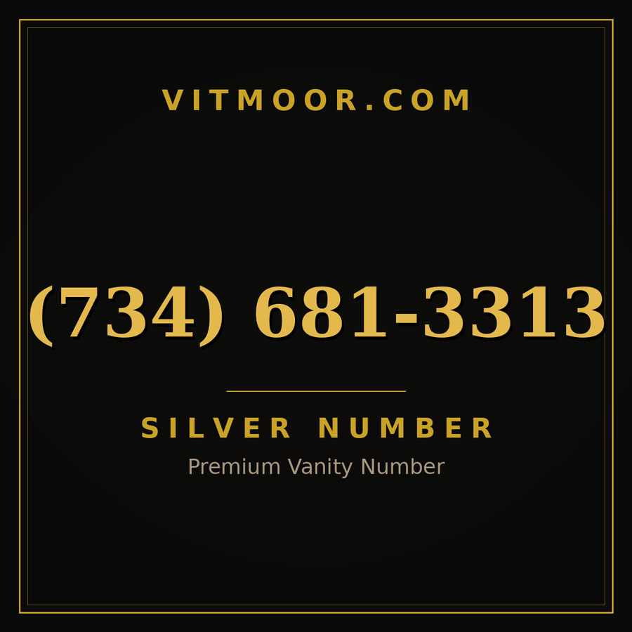 VITMOOR Silver premium number (734) 681-3313