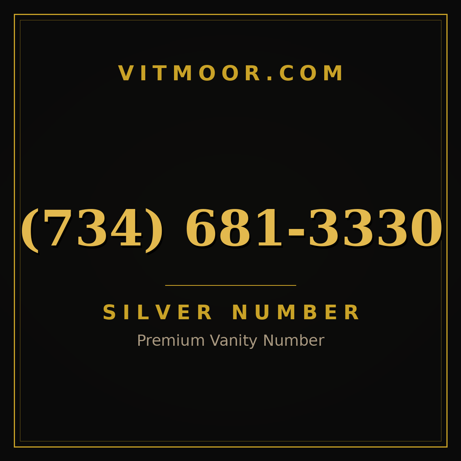 VITMOOR Silver premium number (734) 681-3330