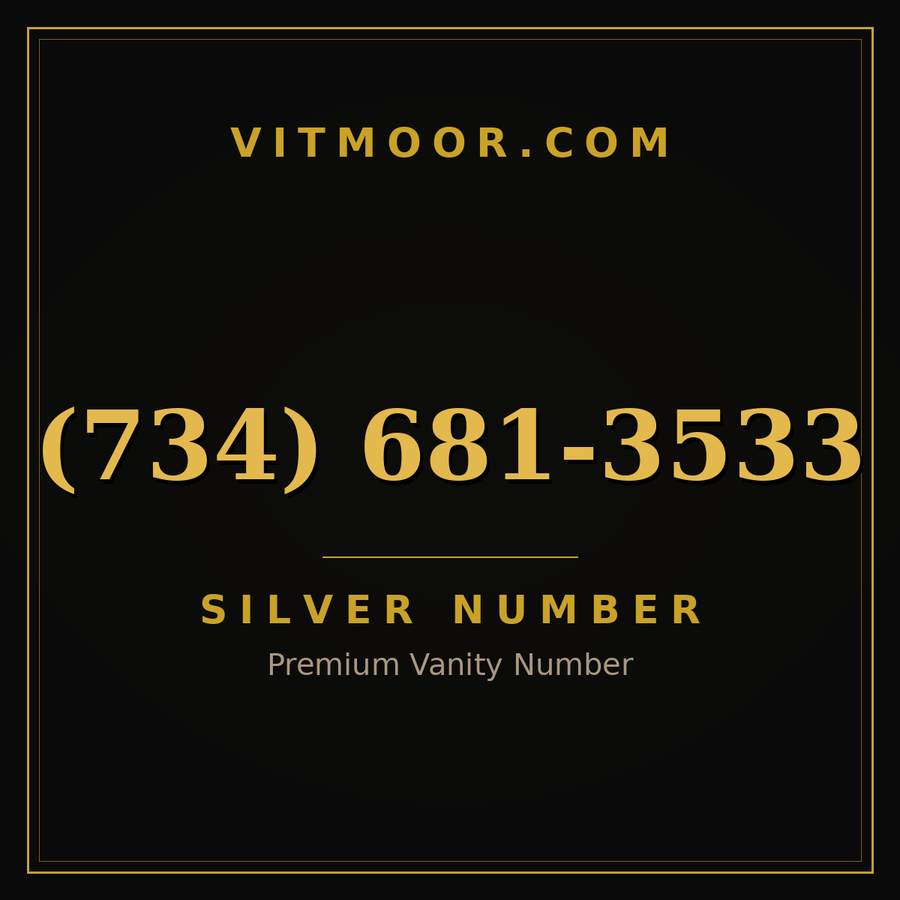VITMOOR Silver premium number (734) 681-3533