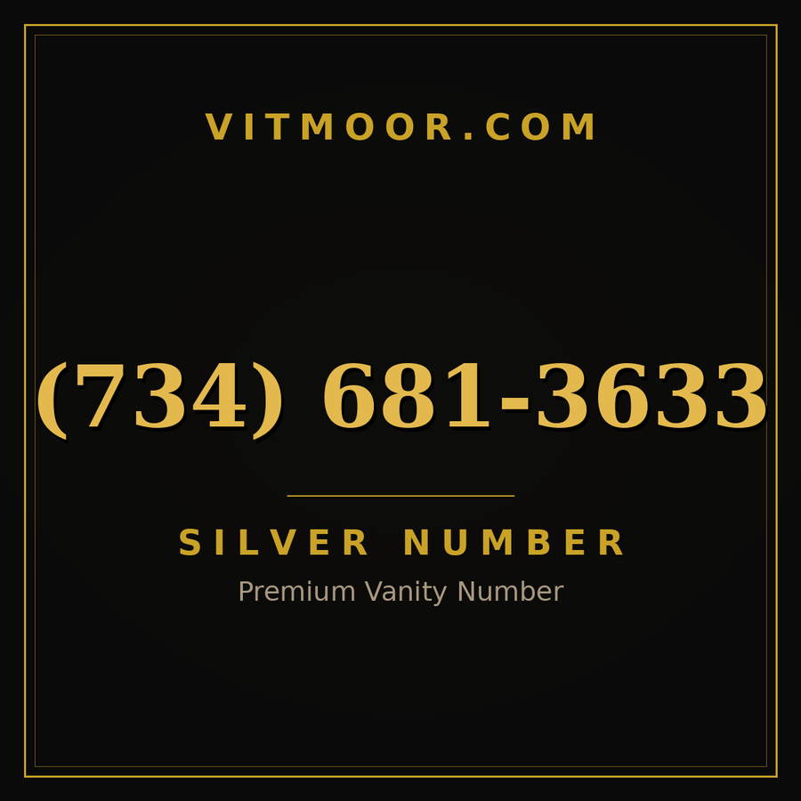 VITMOOR Silver premium number (734) 681-3633
