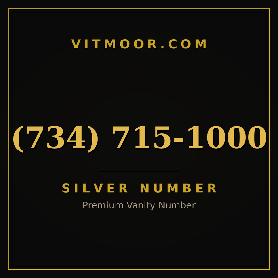 VITMOOR Silver premium number (734) 715-1000