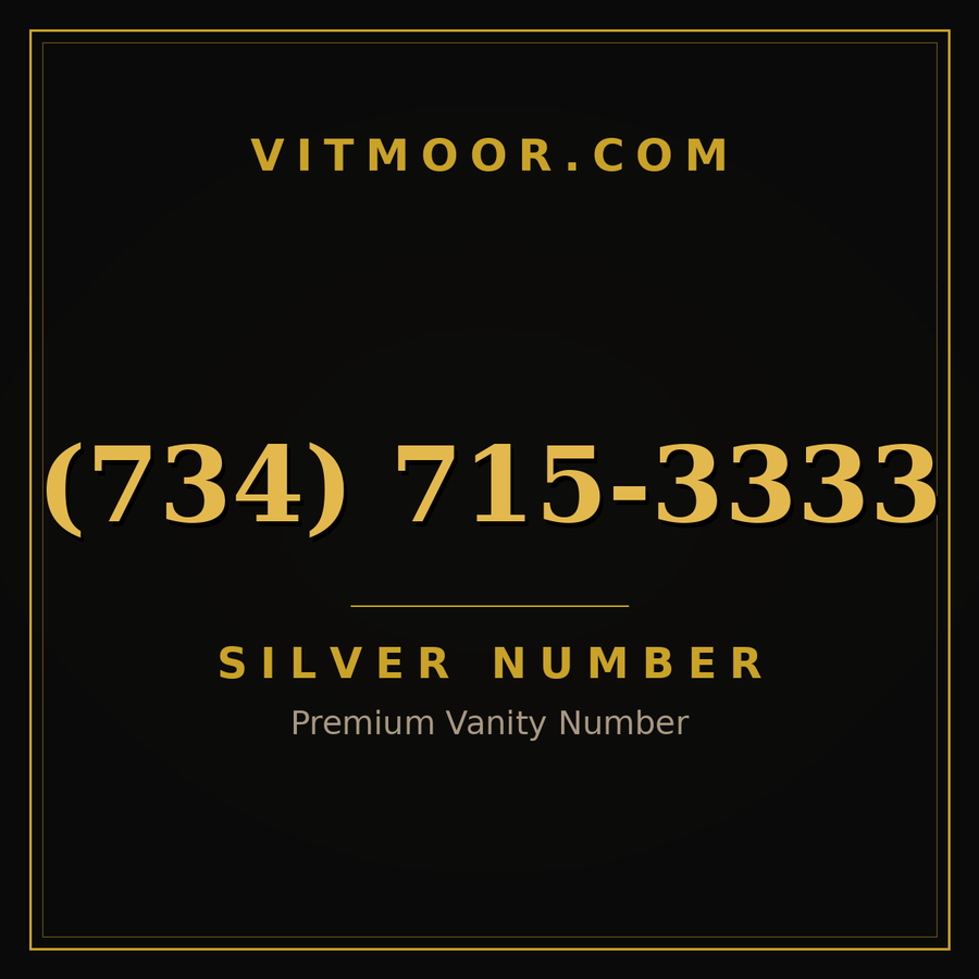 VITMOOR Silver premium number (734) 715-3333