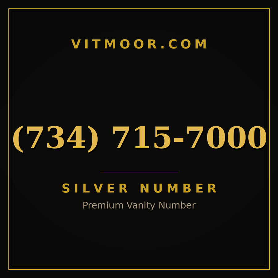 VITMOOR Silver premium number (734) 715-7000