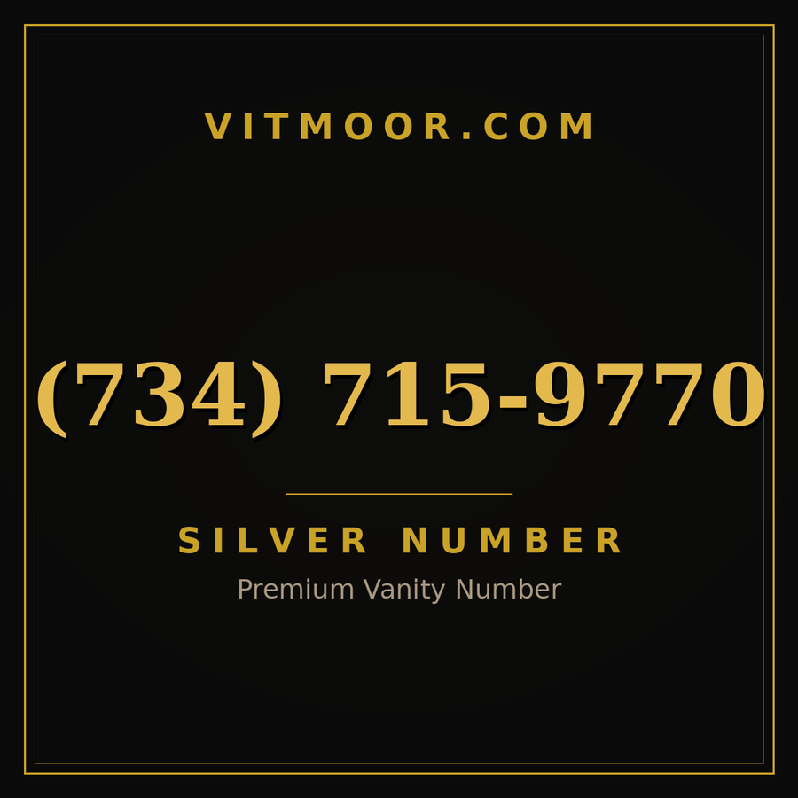 VITMOOR Silver premium number (734) 715-9770