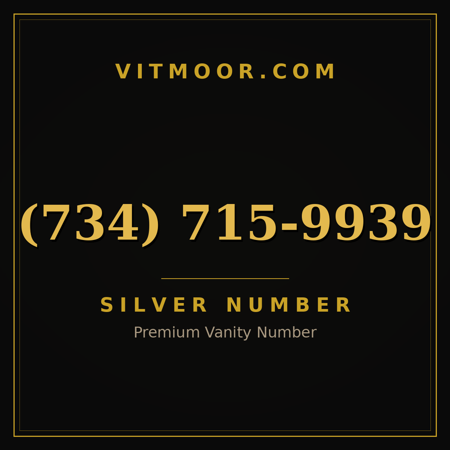 VITMOOR Silver premium number (734) 715-9939