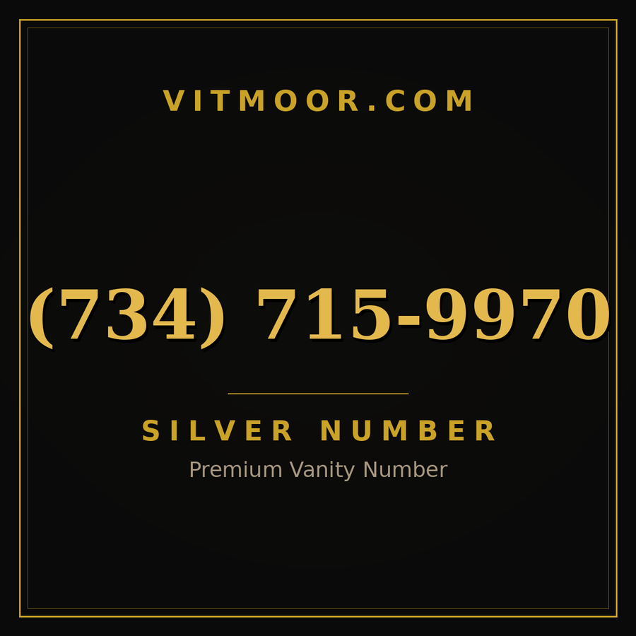 VITMOOR Silver premium number (734) 715-9970