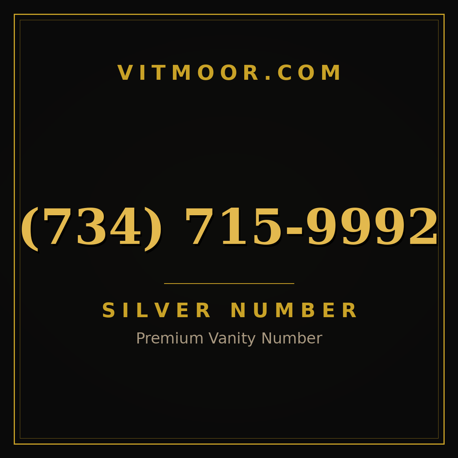 VITMOOR Silver premium number (734) 715-9992