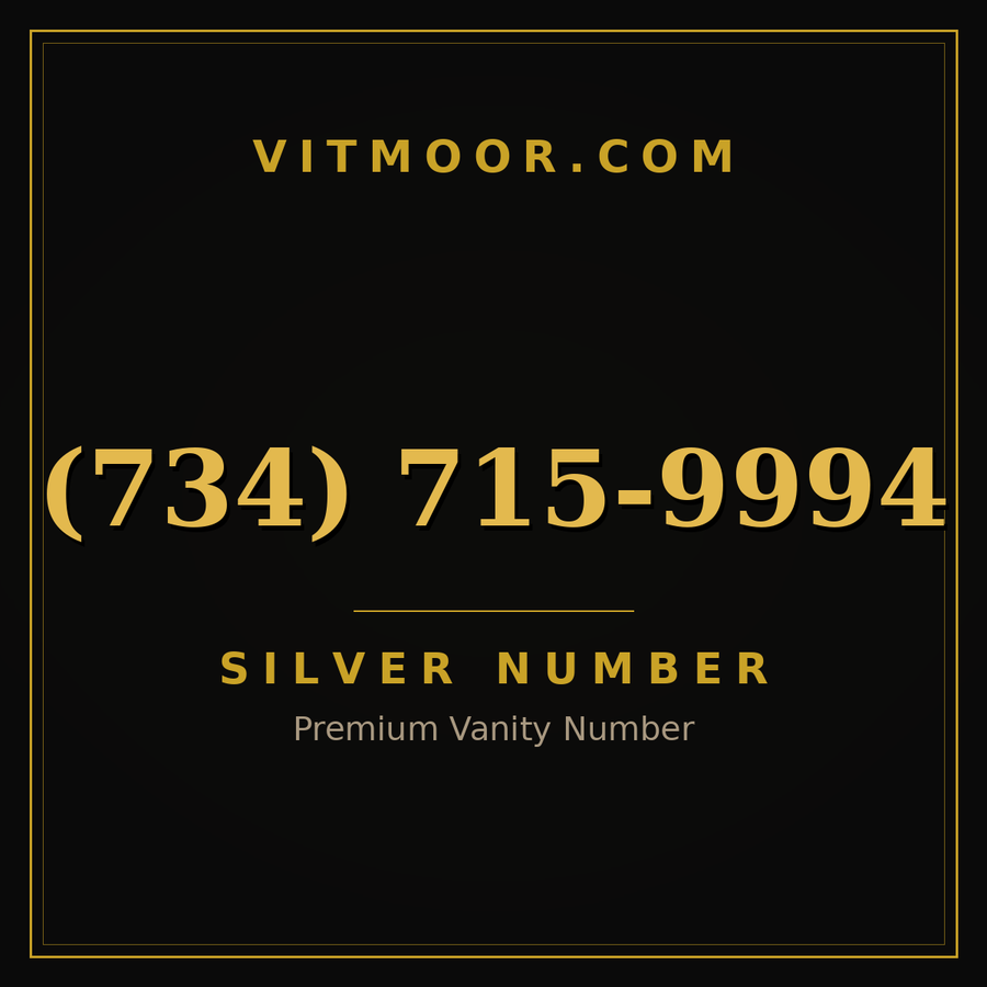 VITMOOR Silver premium number (734) 715-9994