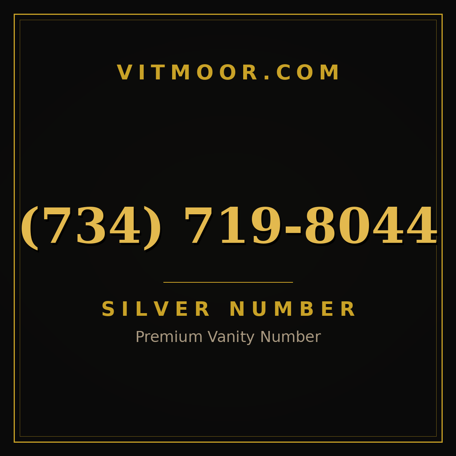 VITMOOR Silver premium number (734) 719-8044