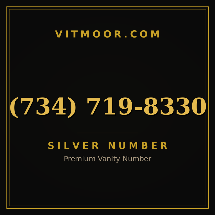 VITMOOR Silver premium number (734) 719-8330