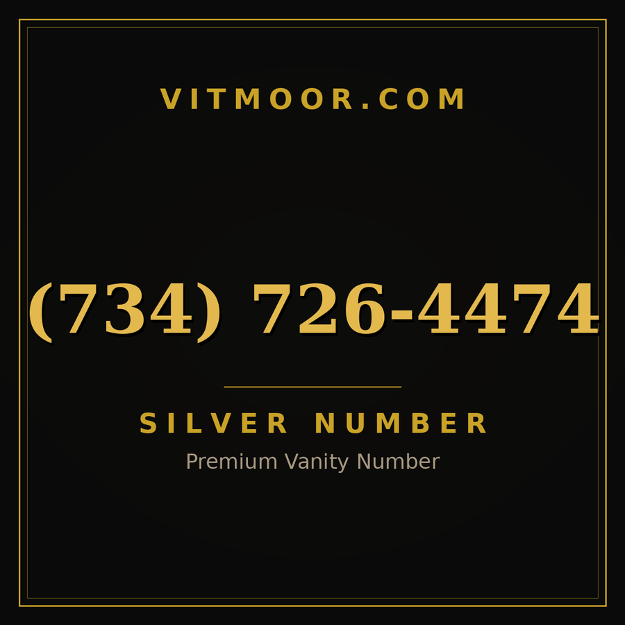 VITMOOR Silver premium number (734) 726-4474