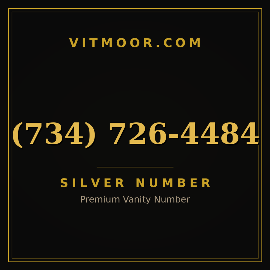 VITMOOR Silver premium number (734) 726-4484
