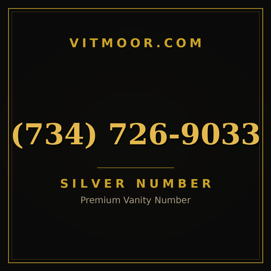 VITMOOR Silver premium number (734) 726-9033