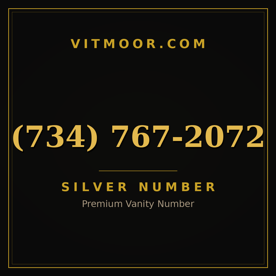VITMOOR Silver premium number (734) 767-2072