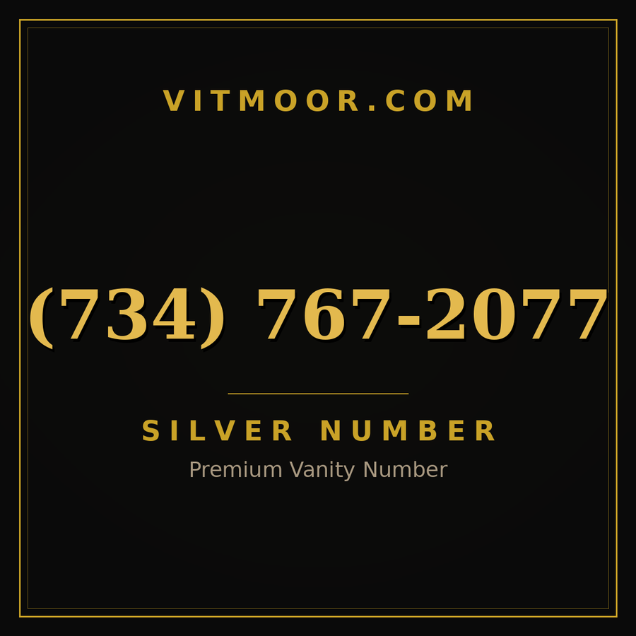 VITMOOR Silver premium number (734) 767-2077