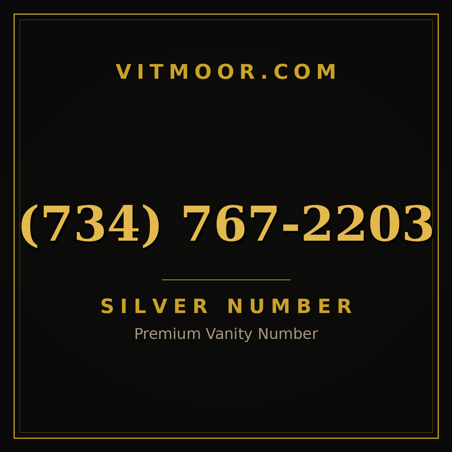 VITMOOR Silver premium number (734) 767-2203