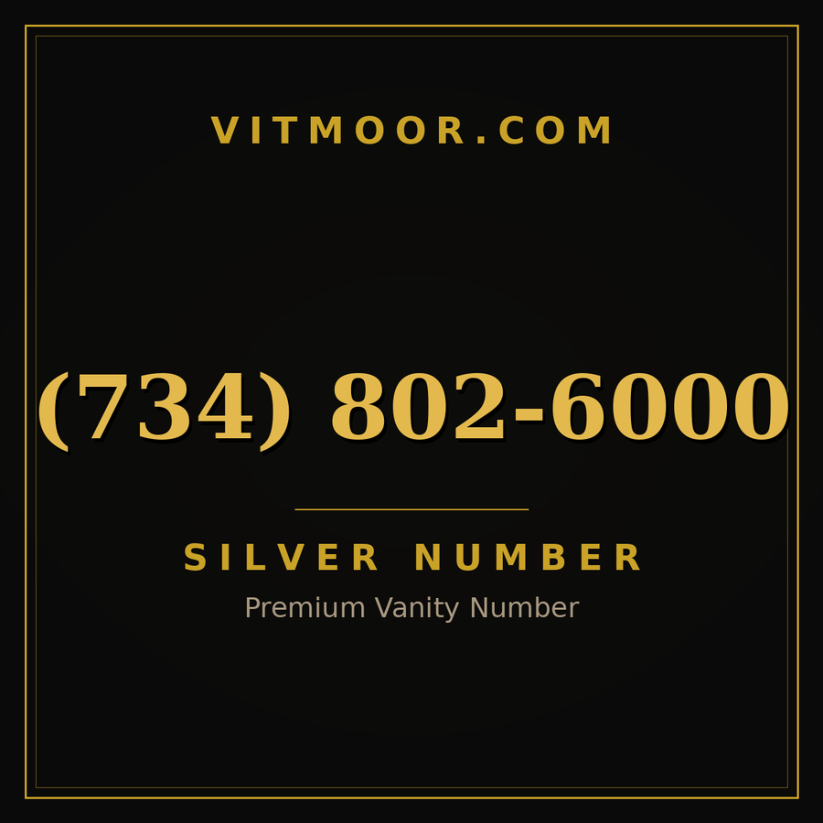 VITMOOR Silver premium number (734) 802-6000