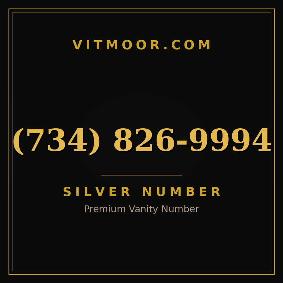 VITMOOR Silver premium number (734) 826-9994