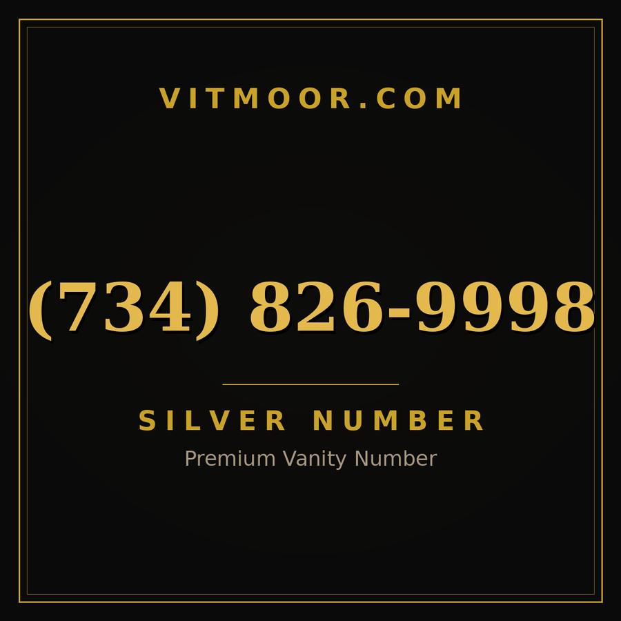 VITMOOR Silver premium number (734) 826-9998